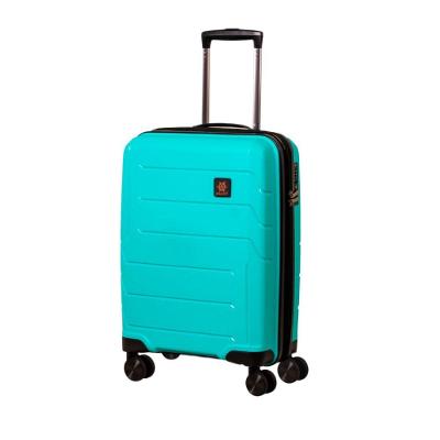 Mala Pequena De Bordo Navegat Expansível Turquesa Rodas Duplas Cadeado Tsa Polipropileno
