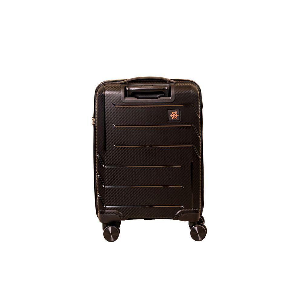 Mala Pequena De Bordo Navegat Expansível Preta Rodas Duplas Cadeado Tsa Polipropileno - 2