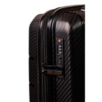 Mala Pequena De Bordo Navegat Expansível Preta Rodas Duplas Cadeado Tsa Polipropileno - 5