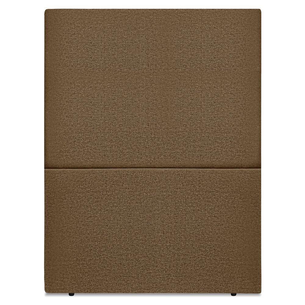 Cabeceira Solteiro 90 Cm Com Frame Luna Linho Marrom Artte Marrom - 5
