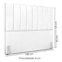 Cabeceira Casal 140 Cm Com Frame Dalia Corino Branco Artte Branco - 3