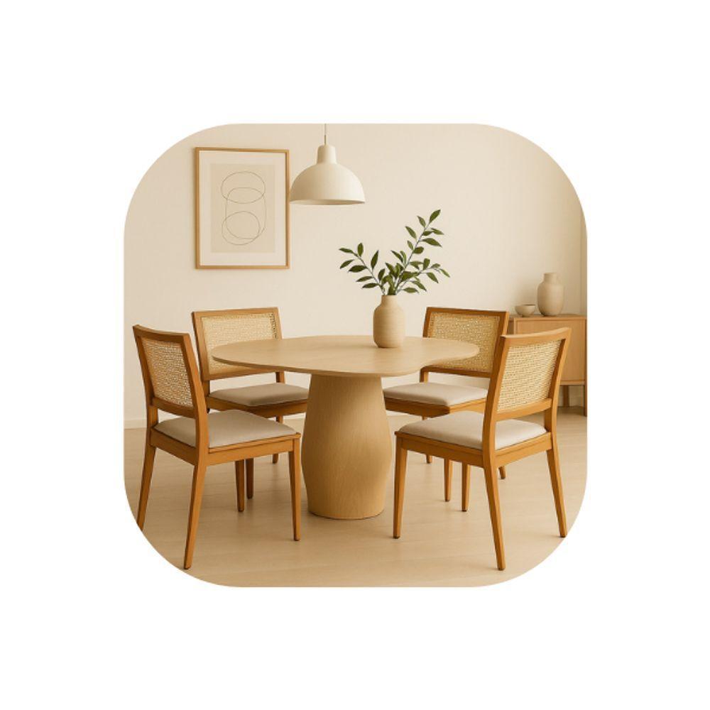 Mesa Cone De Jantar Vucan Em Freijo 150x130cm - 3