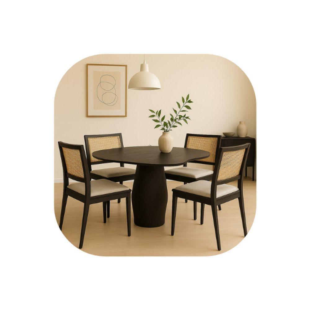 Mesa Cone De Jantar Vucan Em Freijo 150x130cm - 5