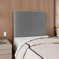 Cabeceira Solteiro 100 Cm Com Frame Luna Corino Cinza Artte Cinza - 2