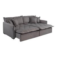 Sofá Retrátil E Reclinável Iris 1,60m Linho Cor Grafite 2342 Usb Com Kit Usb - 3