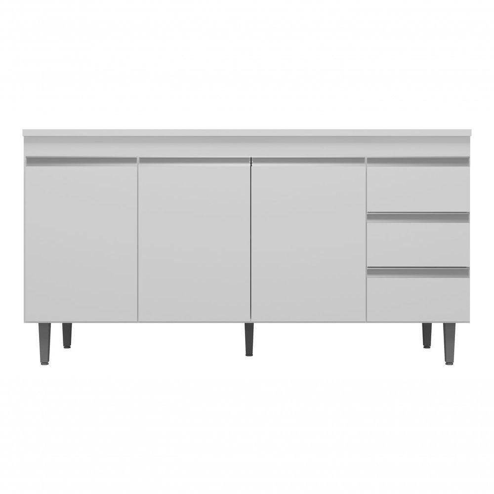 Balcão Gabinete Multiuso Andreia 160cm Cor Branco - 2