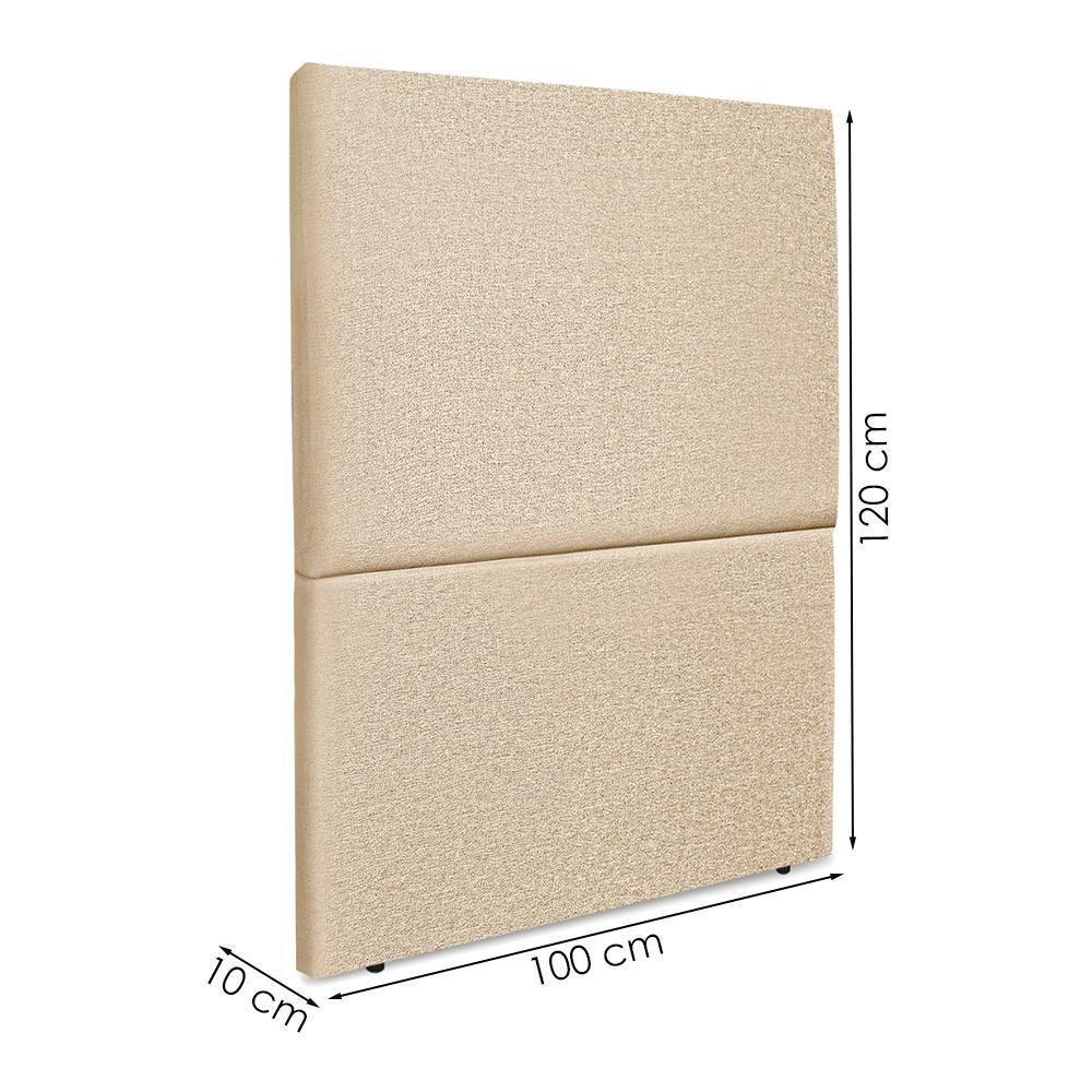 Cabeceira Solteiro 100 Cm Com Frame Luna Linho Bege Artte Bege - 3