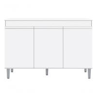 Balcão Gabinete Armário Multiuso P/cozinha Manu 120cm Ajl Cor Cinza-escuro - 1