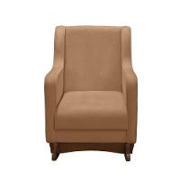 Poltrona Amamentação E Balanço áquila Plus - Boucle Ocre C/ Puff - Anjo De Casa - 2