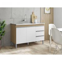 Armário Balcão Andreia S/tampo 120cm - Am/bc - 2