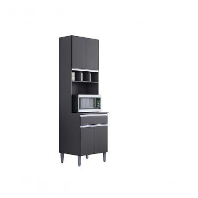 Paneleiro Duplo Balcão Compacto Andreia - Cinza - Ajl Móveis