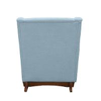 Cadeira Poltrona Amamentação E Balanço áquila Plus Boucle Azul Bebê C/ Puff - Anjo De Casa - 3