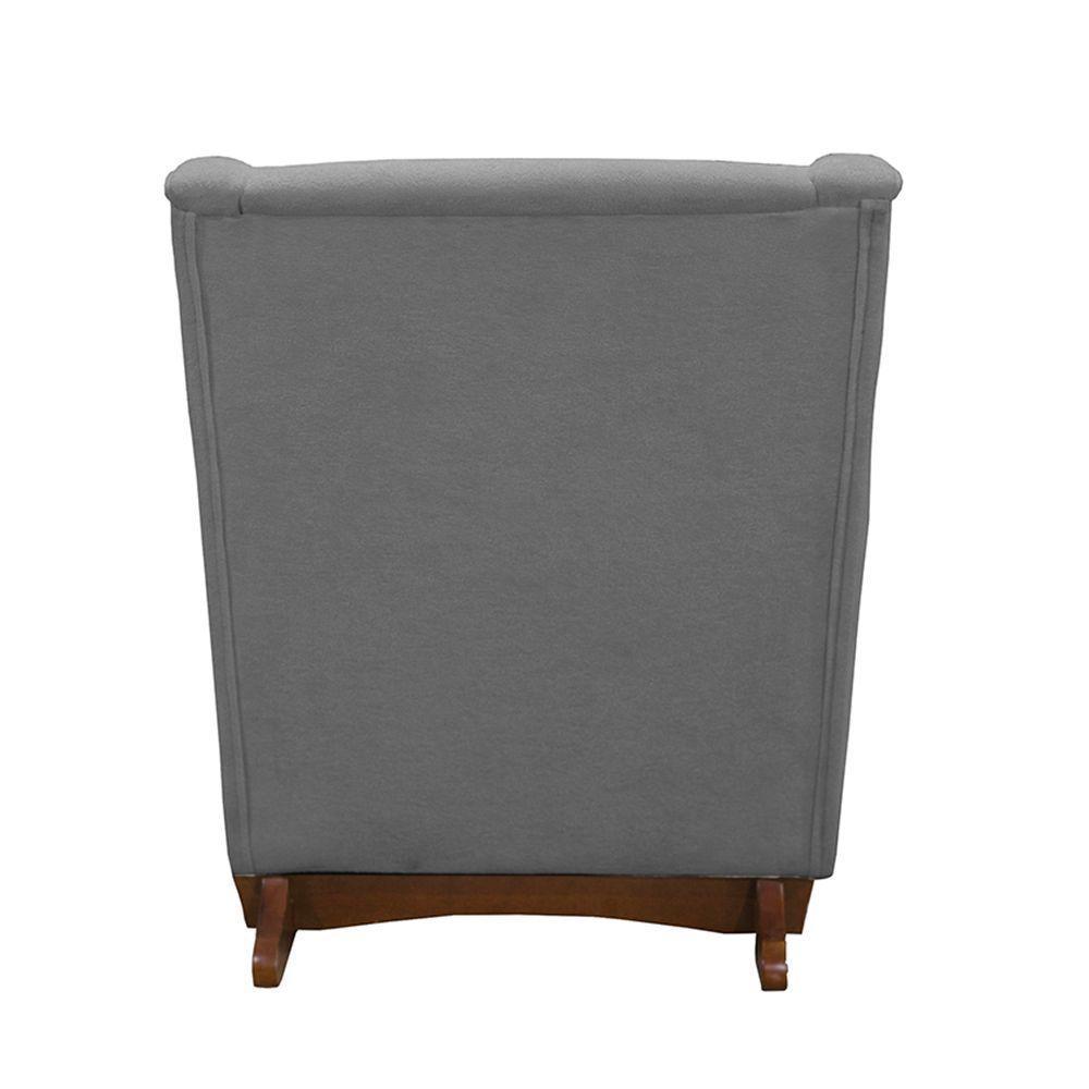 Poltrona Amamentação E Balanço áquila Plus - Boucle Cinza C/ Puff - Anjo De Casa - 4