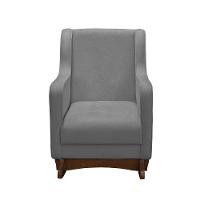 Poltrona Amamentação E Balanço áquila Plus - Boucle Cinza C/ Puff - Anjo De Casa - 2