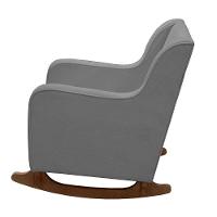 Poltrona Amamentação E Balanço áquila Plus - Boucle Cinza C/ Puff - Anjo De Casa - 3