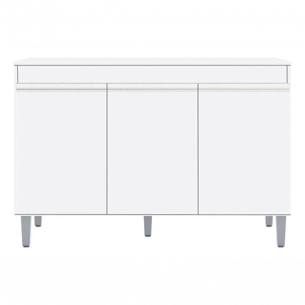 Balcão Manu 120cm Ajl Móveis Cor Cinza-escuro - 1