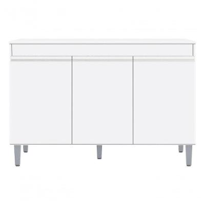 Balcão Manu 120cm Ajl Móveis Cor Cinza-escuro