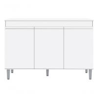 Balcão Manu 120cm Ajl Móveis Cor Cinza-escuro - 1