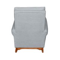 Poltrona Cadeira De Amamentação Balanço Páris C/ Puff Boucle Cinza - 2