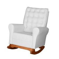 Poltrona De Amamentação E Balanço Páris C/ Puff Corino Branco