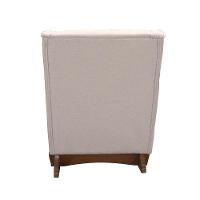 Cadeira Poltrona Amamentação E Balanço áquila Plus Linho Bege C/ Puff