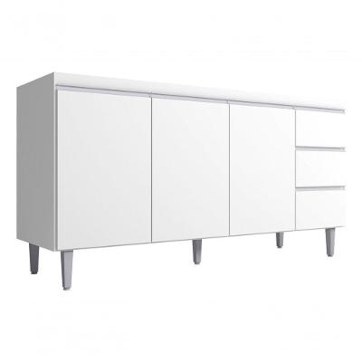 Balcão Gabinete Multiuso P/cozinha Andreia S/tampo 150 Ajl Cor Branco