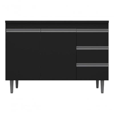 Multiuso Gabinete Andreia 100cm / Sem Tampo - Preto Cor Preto