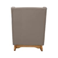 Cadeira De Amamentação Poltrona Balanço áquila C/puff Veludo Marrom Claro - 5