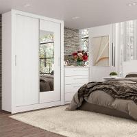 Guarda Roupa Solteiro City Glass 2 Portas Branco Acetinado - Thb - 3