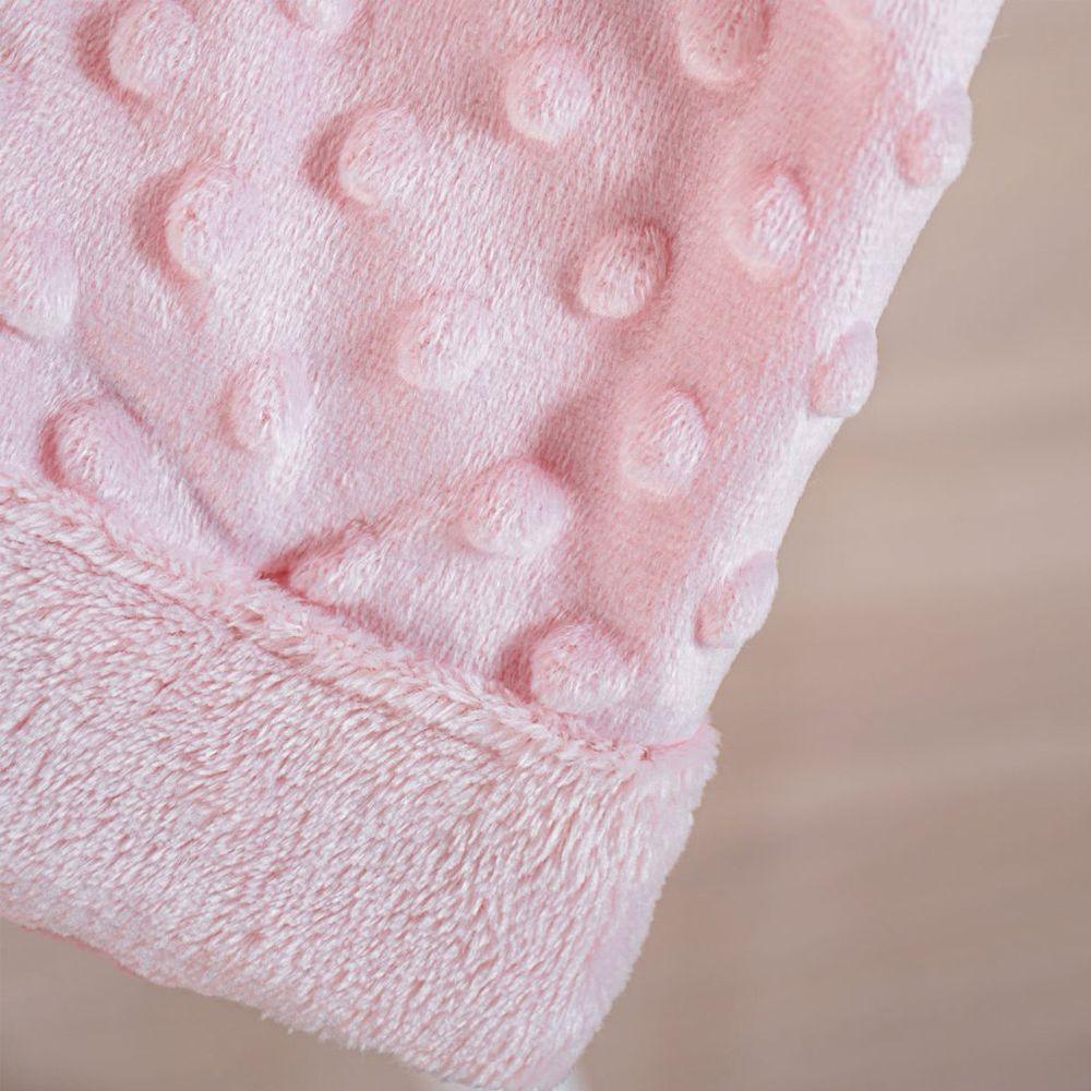 Manta Bebê Bene Casa Dots New 100x70cm Com Bordado Peach Raposinha - 4