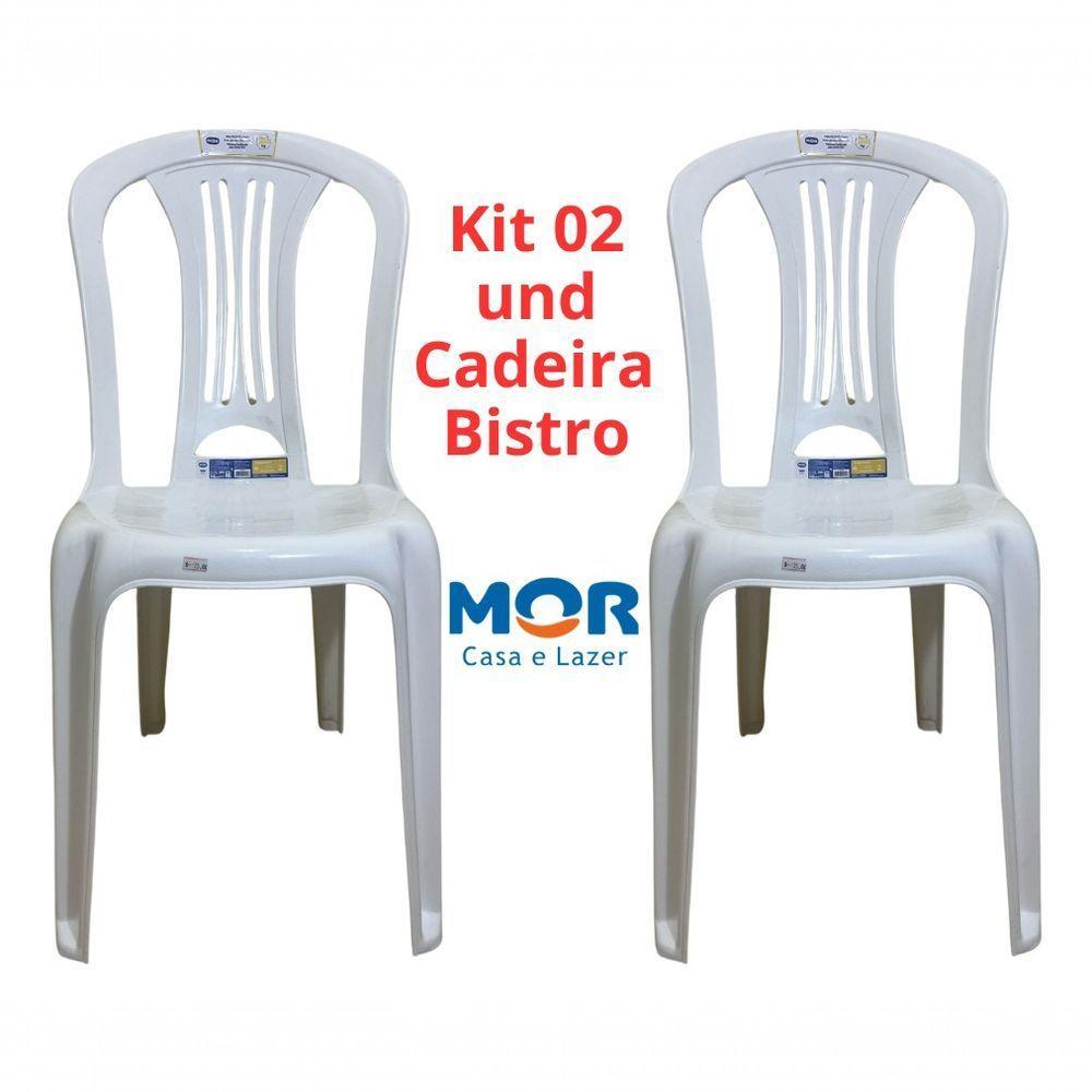 02 Und Cadeira Plastica Sem Braço Bistro Mor - 3