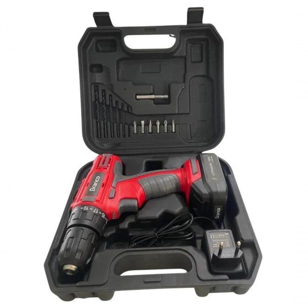Parafusadeira Furadeira Bateria Branco Bpf12l Maleta 12v 3/8 - 2