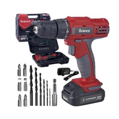 Parafusadeira Furadeira Bateria Branco Bpf12l Maleta 12v 3/8