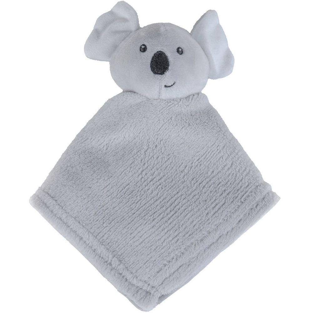 Naninha Para Meninos Coral Fleece 100% Poliéster 27x27cm Coala Cinza - 1