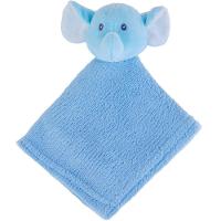 Naninha Para Meninos Coral Fleece 100% Poliéster 27x27cm Elefante Azul - 1