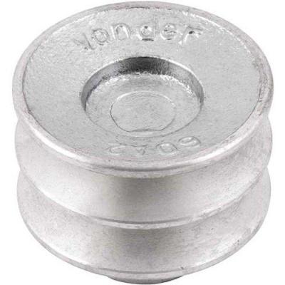 Polia De Alumínio 2 Canais V Perfil A 60mm Sem Furo Vonder