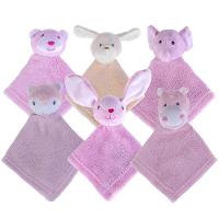 Naninha Para Meninas Coral Fleece 100% Poliéster 27x27cm Elefante Rosa - 3