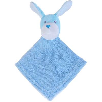 Naninha Para Meninos Coral Fleece 100% Poliéster 27x27cm Cachorrinho Azul