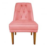 Kit 2 Cadeira Para Sala De Jantar Escritório Estofada Berlim Retro Suede Rosa Claro Eli Móveis E Decoração - 4