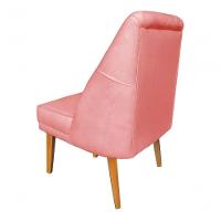 Kit 4 Cadeiras Para Sala De Jantar Escritório Estofada Berlim Retro Suede Rosa Bebê Lar Móveis E Decoração - 4