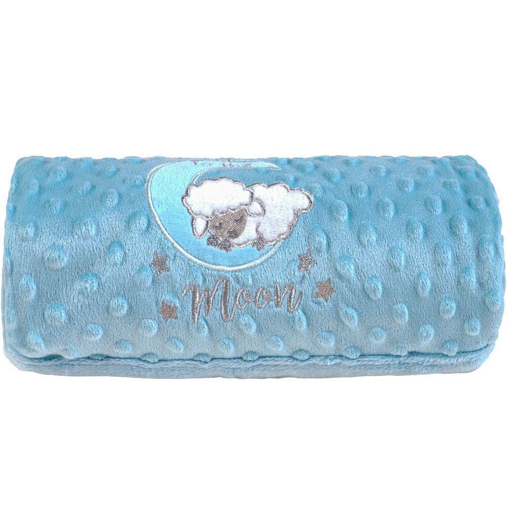 Manta Bebê Bene Casa Dots New 100x70cm Com Bordado Blue Ovelhinha - 1