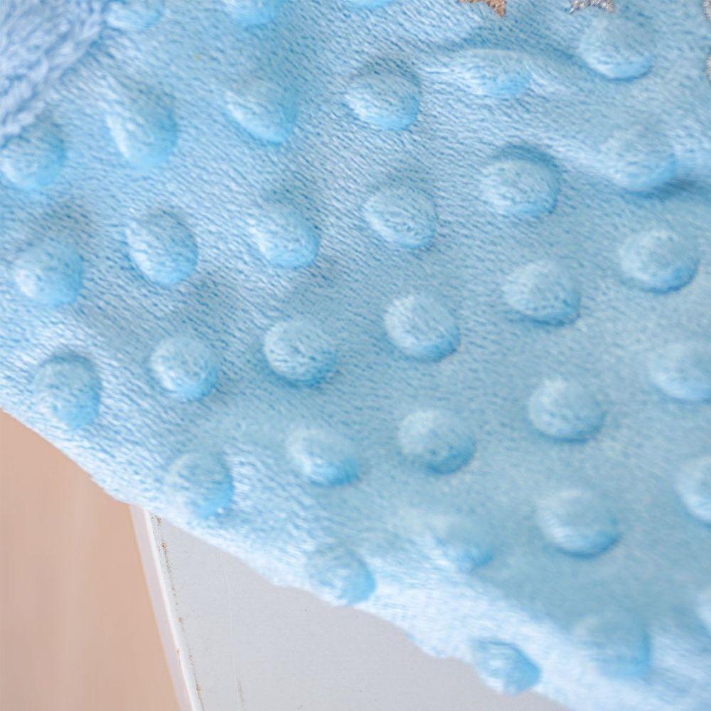 Manta Bebê Bene Casa Dots New 100x70cm Com Bordado Blue Ovelhinha - 4