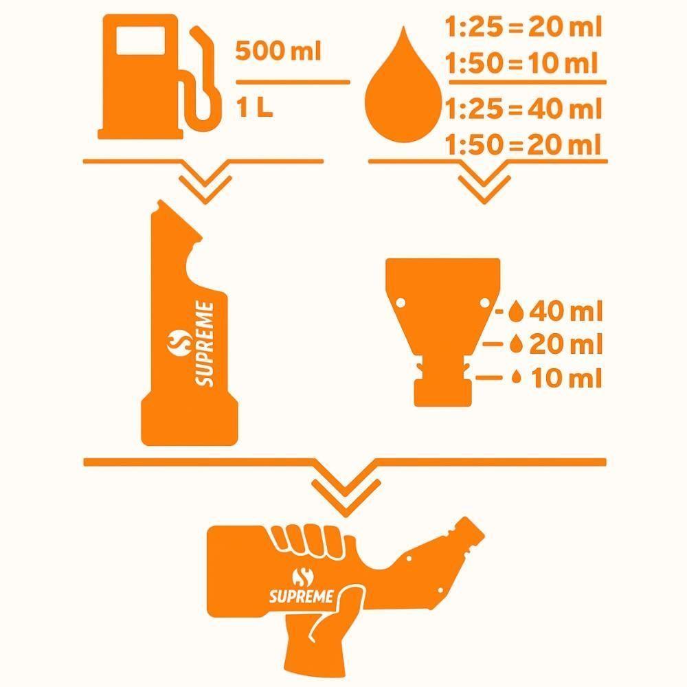 Misturador Dosador Combustível Gasolina 2 Tempos 1 Litro - 6