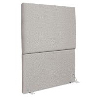 Cabeceira Solteiro 90 Cm Com Frame Luna Linho Cinza Artte Cinza - 1