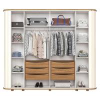 Guarda Roupa Casal Premium 6 Portas Off White Nature - Henn - 2