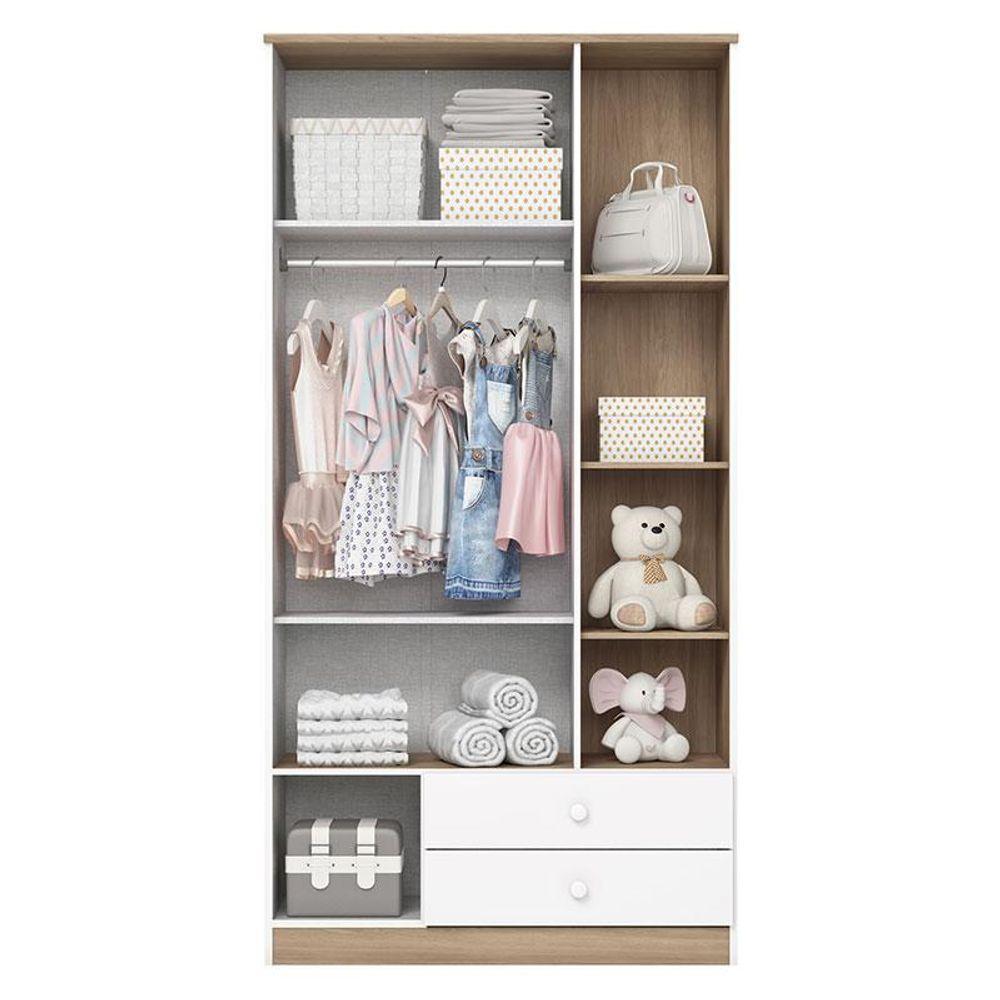 Guarda Roupa Infantil Magia Ambiente 3 Portas Branco Jequitibá Hp - Henn - 2