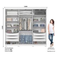 Guarda Roupa Casal Americano Prime 6 Portas 6 Gavetas Com Pés Branco Hp - Henn - 3