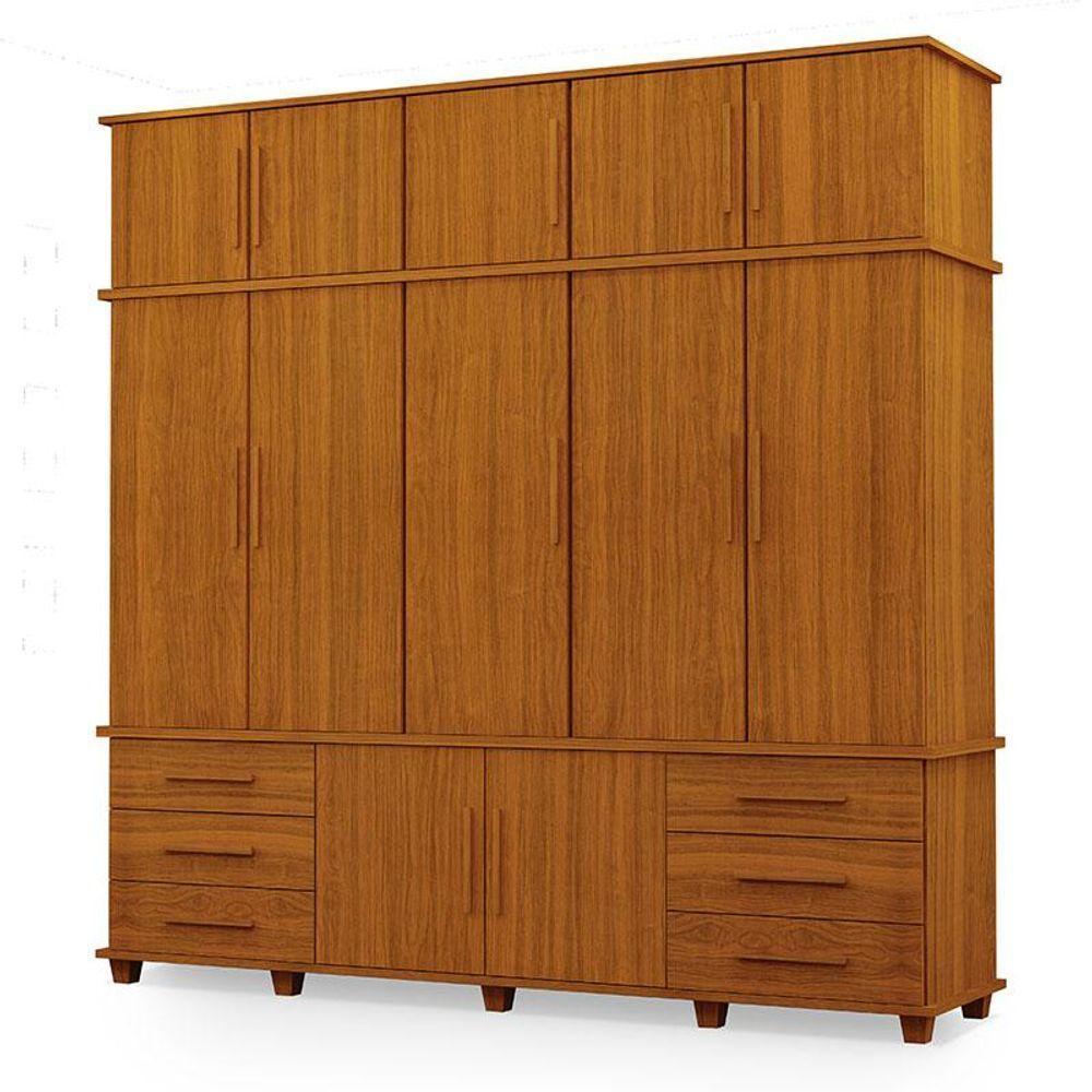 Guarda Roupa Casal Londres 5 Portas Freijó - Luapa Móveis - 1