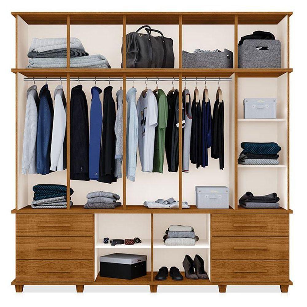Guarda Roupa Casal Londres 5 Portas Freijó - Luapa Móveis - 2