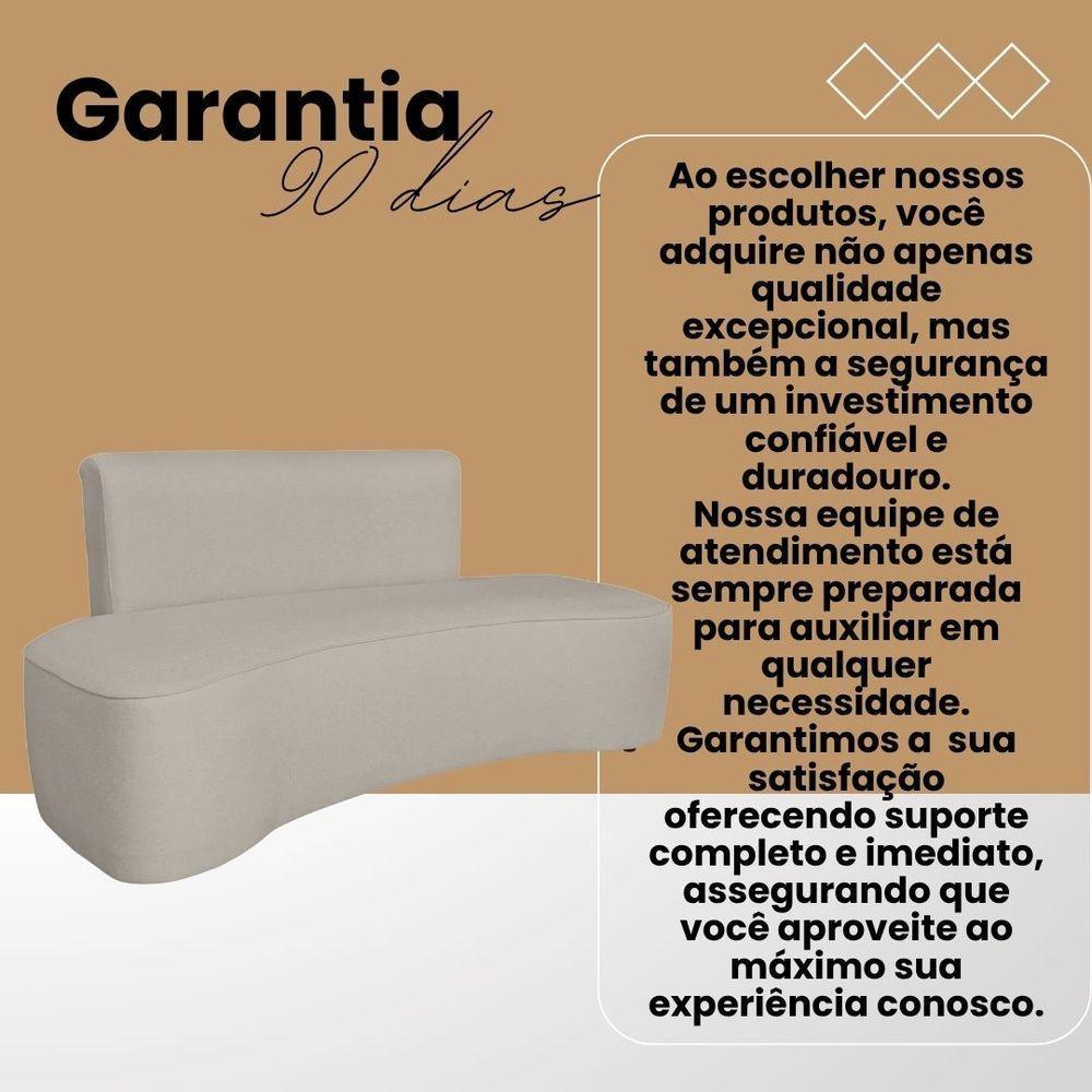 Sofá Forma Orgânico 3 Lugares Recepção Sala Curvo Escritório Menta - 6